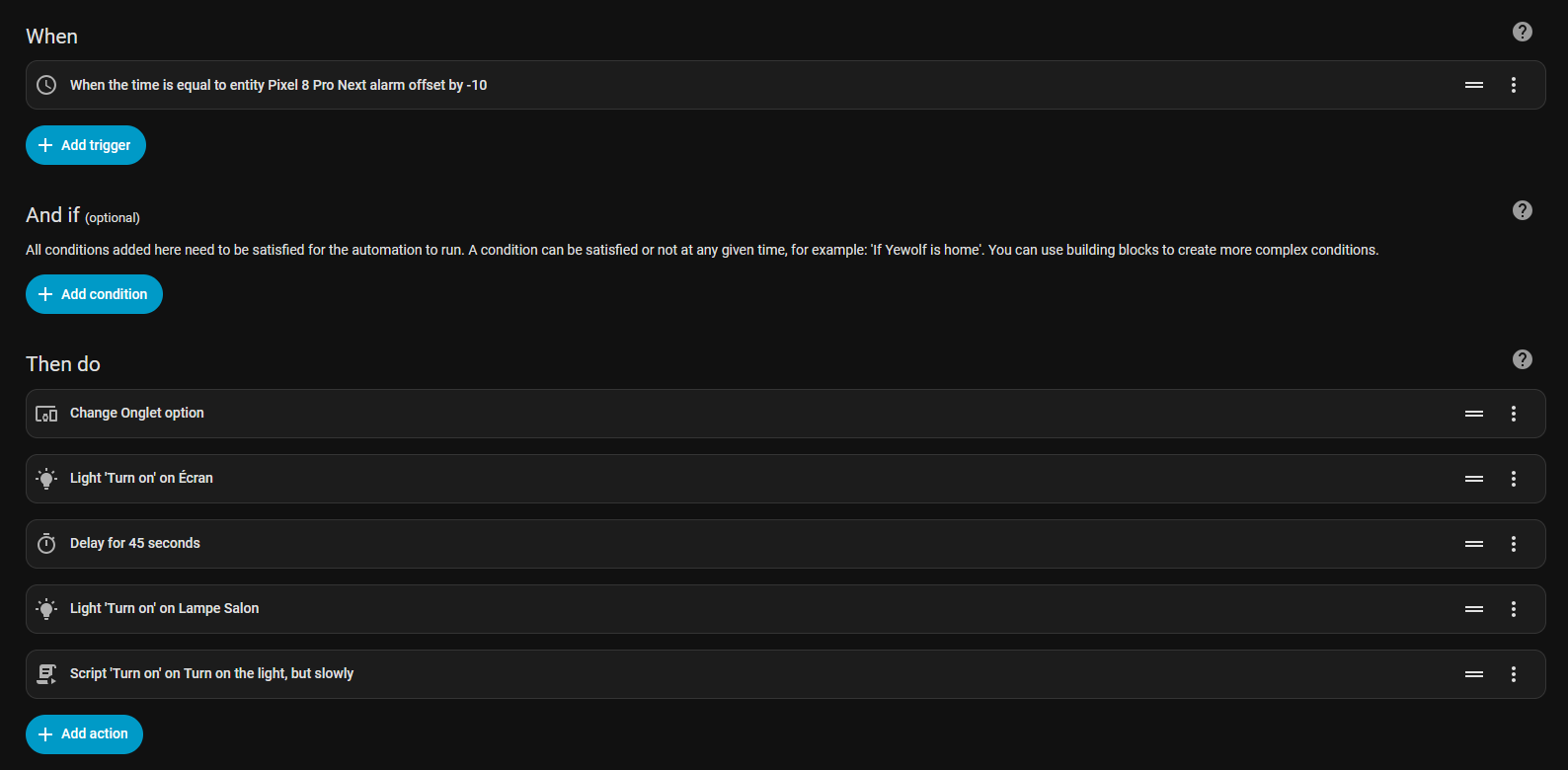 Wake Up Light Automation